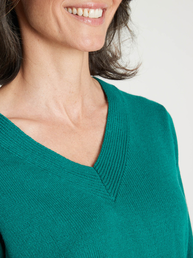 Pull encolure V manches longues