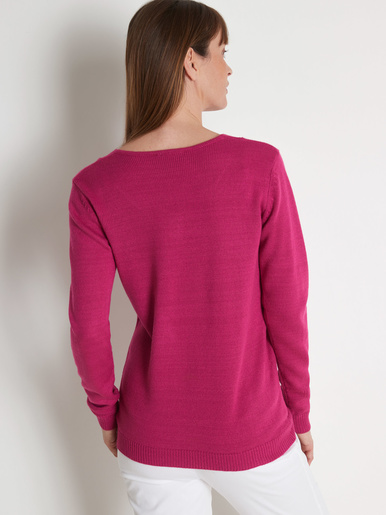 Pull encolure V manches longues