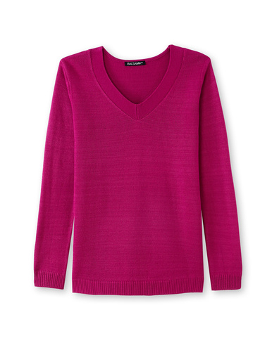 Pull encolure V manches longues