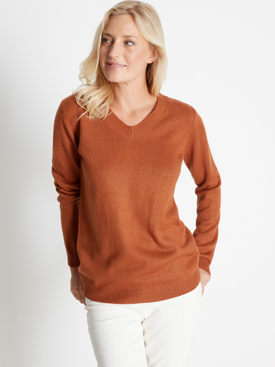 Pull encolure V manches longues - Daxon -
