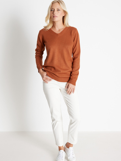 Pull encolure V manches longues - Daxon - 