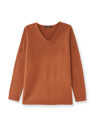 Pull encolure V manches longues - Daxon - 