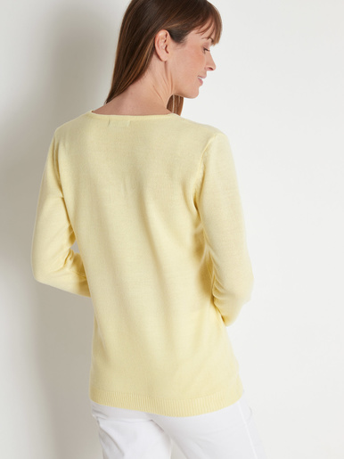 Pull encolure V manches longues
