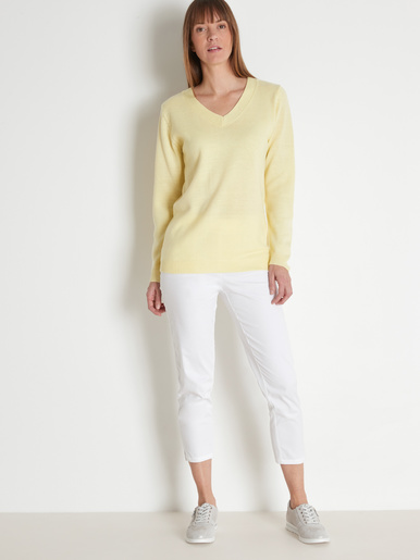 Pull encolure V manches longues