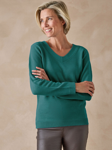 Pull encolure V manches longues