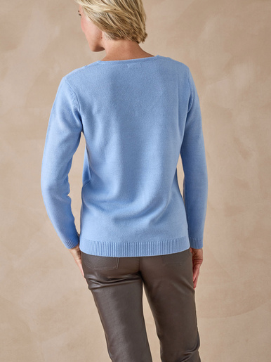 Pull encolure V manches longues