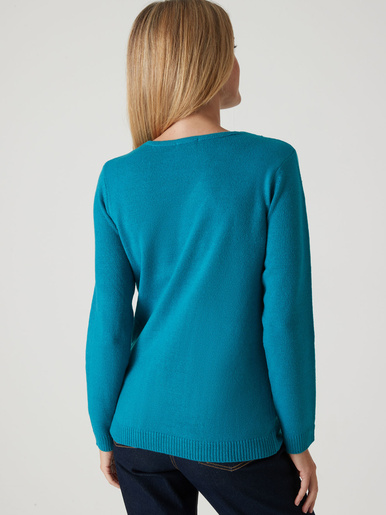 Pull encolure V manches longues