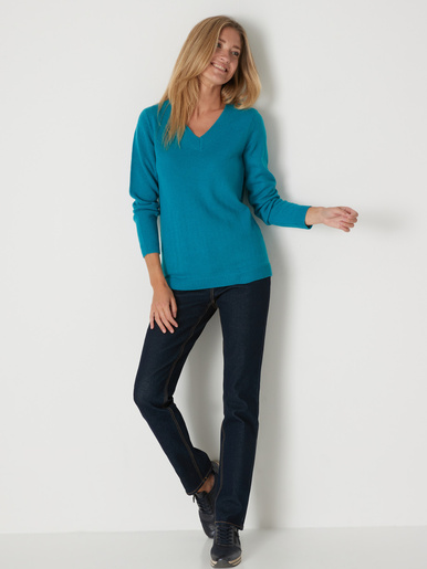 Pull encolure V manches longues