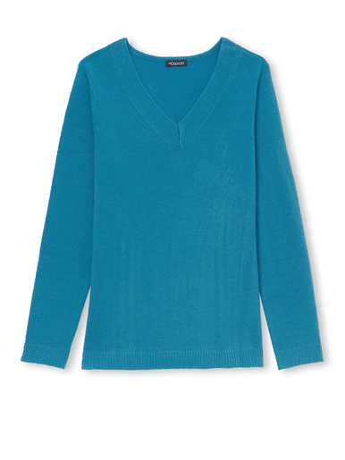 Pull encolure V manches longues