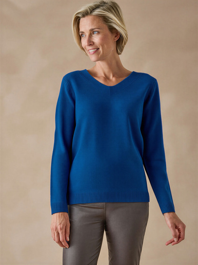 Pull encolure V manches longues