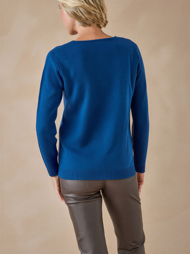Pull encolure V manches longues