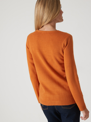 Pull encolure V manches longues