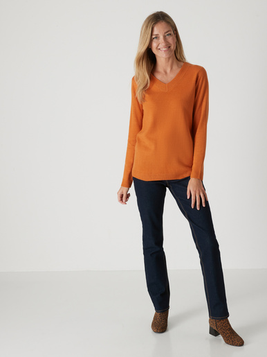 Pull encolure V manches longues