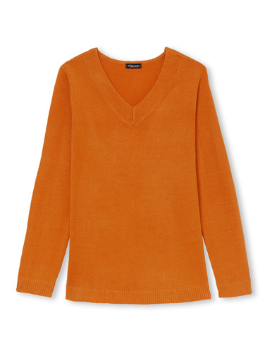 Pull encolure V manches longues