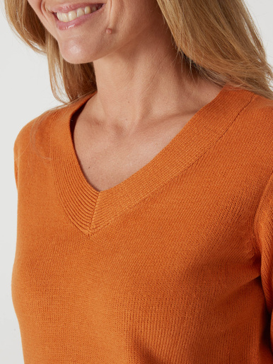 Pull encolure V manches longues