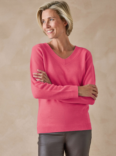 Pull encolure V manches longues