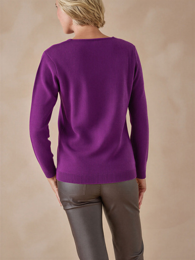 Pull encolure V manches longues