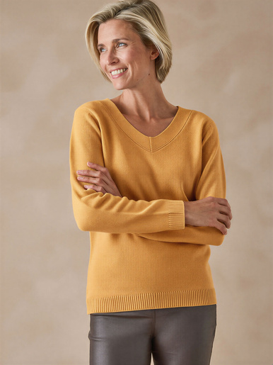 Pull encolure V manches longues