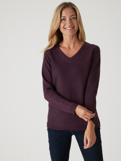 Pull encolure V manches longues - Daxon -