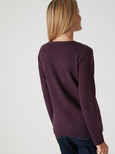 Pull encolure V manches longues