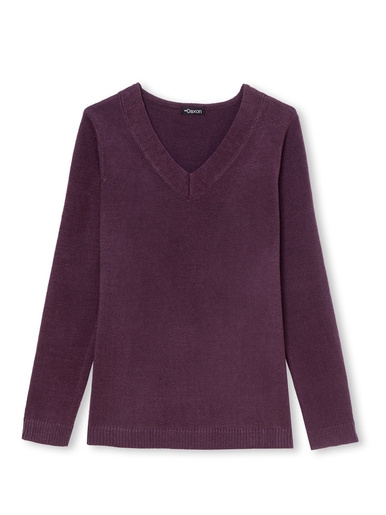 Pull encolure V manches longues
