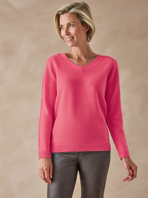 Pull encolure V manches longues