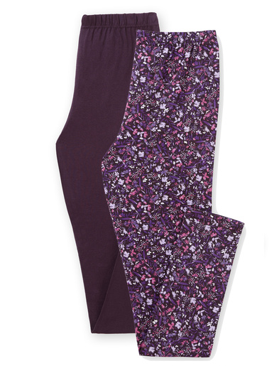 Lot de 2 leggings en jersey