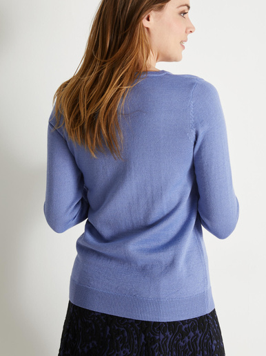 Pull encolure ronde 50% laine mérinos - Daxon - 