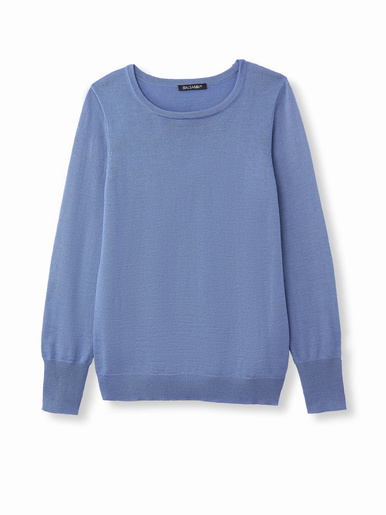 Pull encolure ronde 50% laine mérinos - Daxon - 
