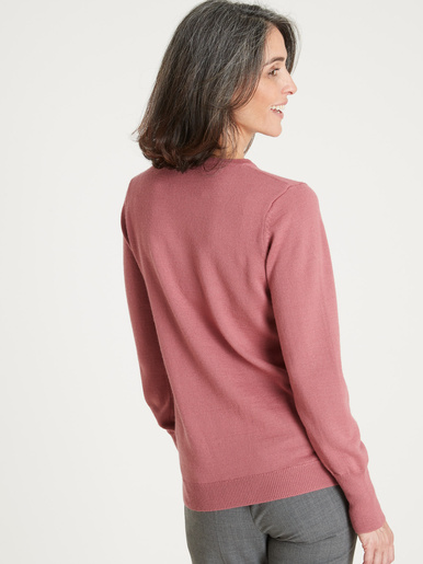 Pull encolure ronde 50% laine mérinos - Daxon - 