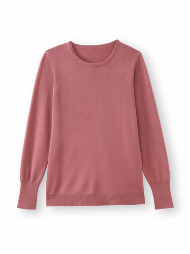 Pull encolure ronde 50% laine mérinos - Daxon - 