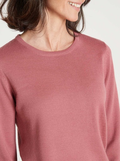Pull encolure ronde 50% laine mérinos - Daxon - 