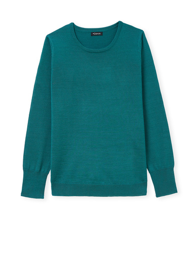 Pull encolure ronde 50% laine mérinos - Daxon -