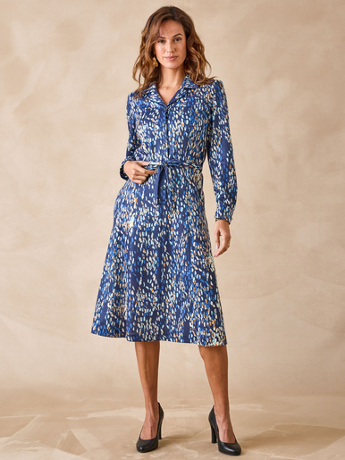 Robe en maille bien chaude - Daxon - Imp marine