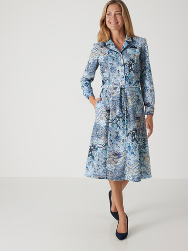 Robe en maille bien chaude - Daxon - Bleu ciel