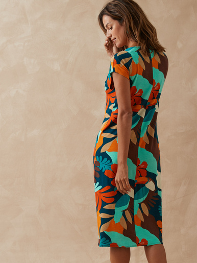 Robe en maille avec perles fantaisie