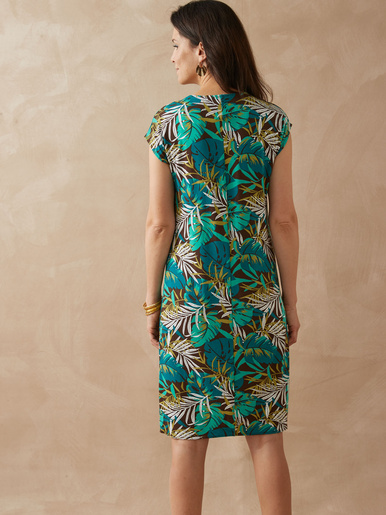 Robe en maille avec perles fantaisie