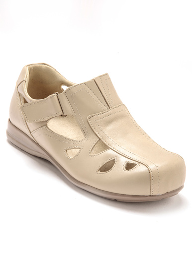 Derbies ultra larges semelle amovible - Pédiconfort - Beige