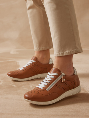 Baskets cuir à aérosemelle® amovible