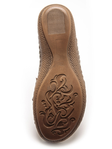 Mules cuir, ouverture totale