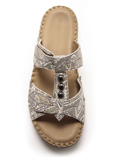 Mules cuir, ouverture totale