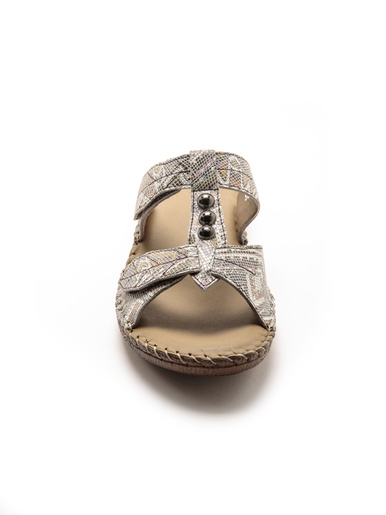Mules cuir, ouverture totale