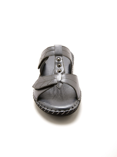 Mules cuir, ouverture totale