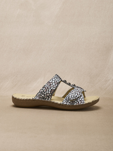 Mules cuir, ouverture totale - Pédiconfort - 