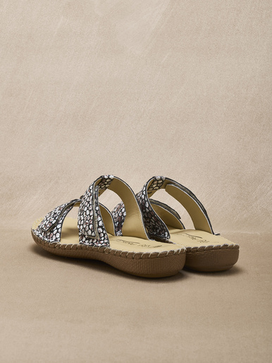 Mules cuir, ouverture totale - Pédiconfort - 