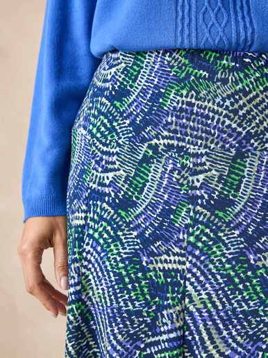 Jupe en maille, entièrement élastiquée