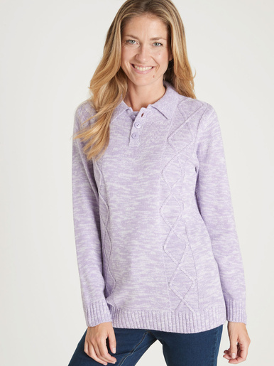Pull col polo - Daxon - Violet