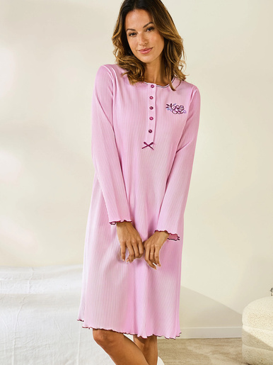 Chemise de nuit courte interlock