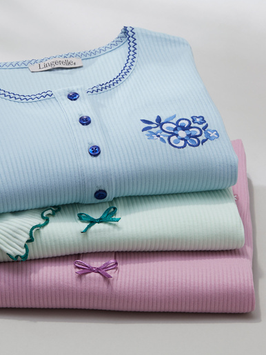 Chemise de nuit courte interlock - Daxon - 