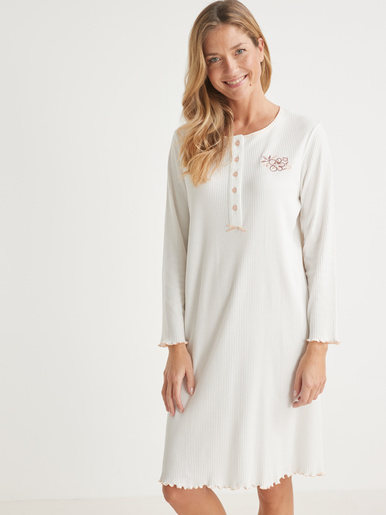 Chemise de nuit courte interlock - Daxon -